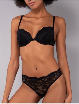 Комплект Sielei пуш-ап+бразилиана DELICE 78547B nero, Цвет: nero (черный), Размеры: 75B