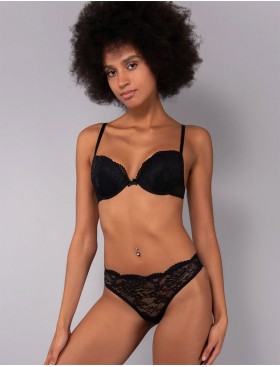 Комплект Sielei пуш-ап+бразилиана DELICE 78547B nero, Цвет: nero (черный), Размеры: 75B, изображение 7