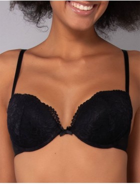 Комплект Sielei пуш-ап+бразилиана DELICE 78547B nero, Цвет: nero (черный), Размеры: 75B, изображение 4