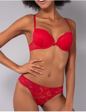 Комплект Sielei пуш-ап+бразилиана DELICE 78547B rosso, Цвет: rosso (красный), Размеры: 75B