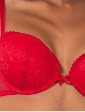 Комплект Sielei пуш-ап+бразилиана DELICE 78547B rosso, Цвет: rosso (красный), Размеры: 75B, изображение 4
