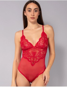 Прозрачное боди с кружевом Sielei DELICE 7859B rosso, Цвет: rosso (красный), Размеры: 75B, изображение 4