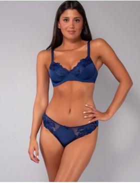 Комплект Sielei PRECIOUS мягкая чашка+слипы 78305C blu, Цвет: blu (синий), Размеры: 75C, изображение 7