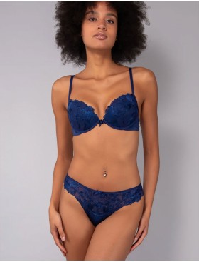 Комплект Sielei PRECIOUS пуш-ап+бразилиана 78347B blu, Цвет: blu (синий), Размеры: 75B, изображение 7