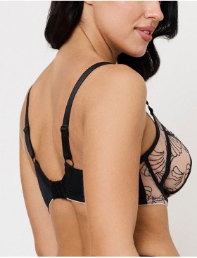 Бюстгальтер с подкроем Subtille FREYA soft side support, Цвет: черный+бежевый, Размеры: 100H, изображение 2