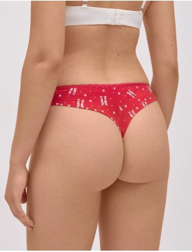 Стринги с рождественским принтом Ysabel Mora 19488, Цвет: красный, Размеры: M, изображение 2
