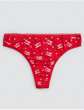 Стринги с рождественским принтом Ysabel Mora 19488, Цвет: красный, Размеры: M, изображение 3