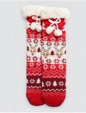 Новогодние женские носки Ysabel Mora 12976, Цвет: красный, Размеры: 36/41, изображение 2