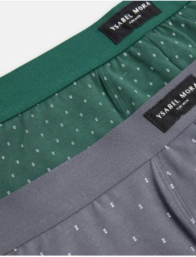 Трусы боксеры Ysabel Mora 20423 (2 шт) зелёный + серый, Цвет: зелёный + серый, Размеры: L, изображение 5
