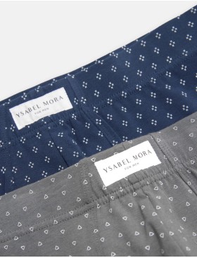 Трусы боксеры Ysabel Mora 20428 (2 шт) синий + серый, Цвет: синий + серый, Размеры: L, изображение 5