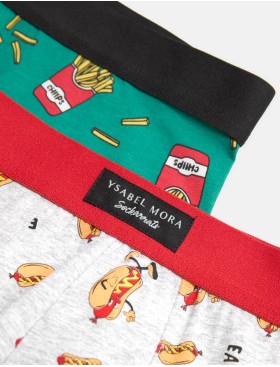 Трусы боксеры Ysabel Mora 20429 (2 шт) зелёный + серый, Цвет: зелёный + серый, Размеры: L, изображение 5