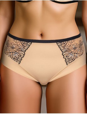 Трусы высокие Albina L JESSICA 461, Цвет: миндаль/черный, Размеры: M