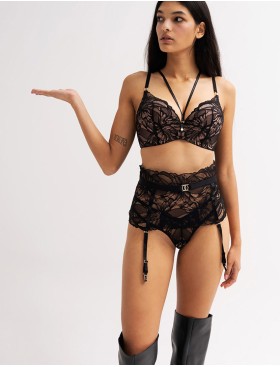 Высокий кружевной пояс Alles THE ICON garter belt черный, Цвет: черный, Размеры: XL, изображение 8