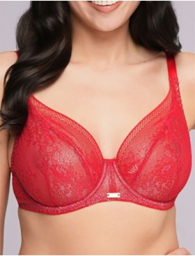 Мягкий кружевной бюстгальтер Ava 2252 M red, Цвет: красный, Размеры: 70E