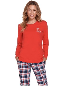 Хлопковая пижама с брюками Doctor Nap PM.4363 RED, Цвет: красный, Размеры: S
