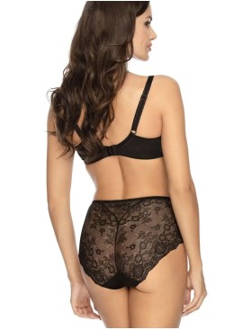 Мягкий бюстгальтер на пышную грудь Orhideja 126-438 черный-пион, Цвет: черный-пион, Размеры: 70L, изображение 5