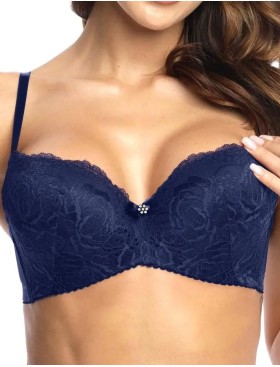 Бюстгальтер балконет Orhideja 587-437 темно-синий, Цвет: темно-синий, Размеры: 70D