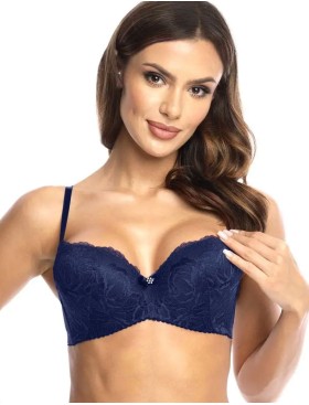 Бюстгальтер балконет Orhideja 587-437 темно-синий, Цвет: темно-синий, Размеры: 70D, изображение 3