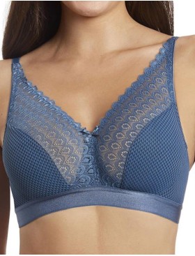 Бюстгальтер бралетт без каркасов Selene CLOE синий, Цвет: синий, Размеры: 80B