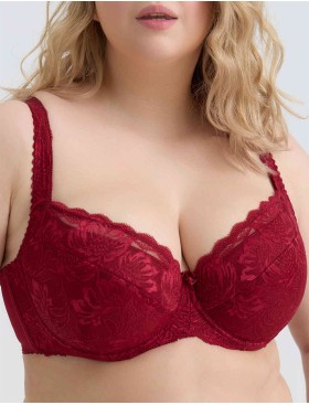 Кружевной бюстгальтер с поролоном Elli 3030 румба, Цвет: румба, Размеры: 90G