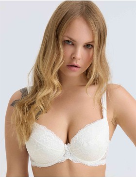 Бюстгальтер балконет пуш-ап Elli 8040 молоко, Цвет: молоко, Размеры: 85B, изображение 5