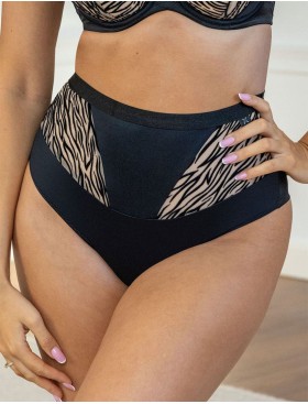 Высокие стринги Kris Line QUEEN stringshorts high waist, Цвет: черный, Размеры: M