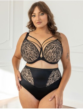 Высокие стринги Kris Line QUEEN stringshorts high waist, Цвет: черный, Размеры: M, изображение 3