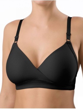 Бюстгальтер минимайзер без каркасов VOVA VICTORIA V86212 черный, Цвет: черный, Размеры: 75D