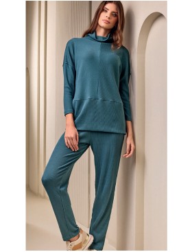 Костюм из трикотажа в рубчик Lormar MOHAIR 603903LU laguna, Цвет: laguna (бирюзовый), Размеры: S/M, изображение 3