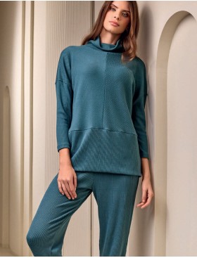 Костюм из трикотажа в рубчик Lormar MOHAIR 603903LU laguna, Цвет: laguna (бирюзовый), Размеры: S/M