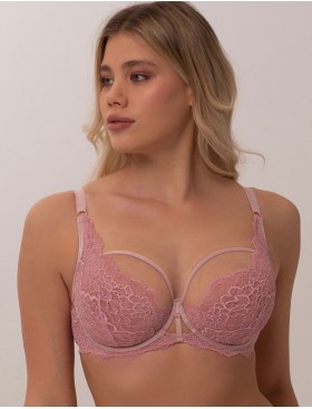 Кружевной бюстгальтер Subtille NINA DUSTY ROSE soft, Цвет: пыльная роза, Размеры: 80C, изображение 3