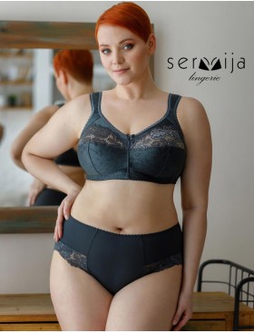 Бюстгальтер мягкий без косточек Sermija 149-12-L темный графит, Цвет: тёмный графит, Размеры: 75G, изображение 5