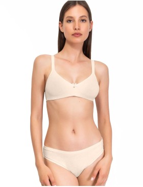 Хлопковый бюстгальтер без каркасов Sielei NATURAL COTTON 1450 ecru melange, Цвет: ecru melange, Размеры: 80B, изображение 4