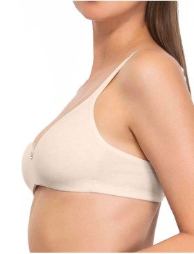 Хлопковый бюстгальтер без каркасов Sielei NATURAL COTTON 1450 ecru melange, Цвет: ecru melange, Размеры: 80B, изображение 3