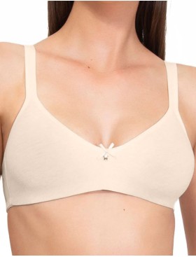 Хлопковый бюстгальтер без каркасов Sielei NATURAL COTTON 1450 ecru melange, Цвет: ecru melange, Размеры: 80B