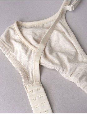 Хлопковый бюстгальтер без каркасов Sielei NATURAL COTTON 1450 ecru melange, Цвет: ecru melange, Размеры: 80B, изображение 7