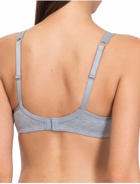 Хлопковый бюстгальтер без каркасов Sielei NATURAL COTTON 1450 grigio melange, Цвет: grigio melange, Размеры: 95B, изображение 2