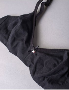 Хлопковый бюстгальтер без каркасов Sielei NATURAL COTTON 1450 nero, Цвет: nero (черный), Размеры: 95B, изображение 6