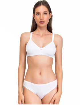 Хлопковый бюстгальтер без каркасов Sielei NATURAL COTTON 1450 bianco, Цвет: bianco (белый), Размеры: 75B, изображение 4