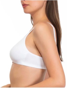 Хлопковый бюстгальтер без каркасов Sielei NATURAL COTTON 1450 bianco, Цвет: bianco (белый), Размеры: 75B, изображение 3