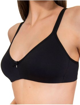 Хлопковый бюстгальтер без каркасов Sielei NATURAL COTTON 1450 nero, Цвет: nero (черный), Размеры: 95B