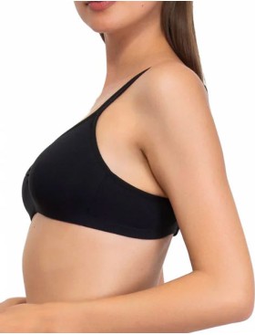 Хлопковый бюстгальтер без каркасов Sielei NATURAL COTTON 1450 nero, Цвет: nero (черный), Размеры: 95B, изображение 3