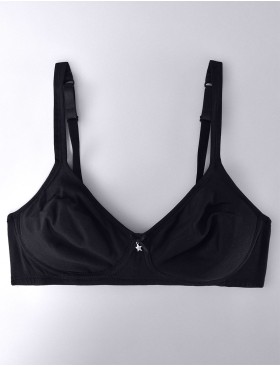 Хлопковый бюстгальтер без косточек Sielei NATURAL COTTON 1452 nero nero, Цвет: nero (черный), Размеры: 80B, изображение 6