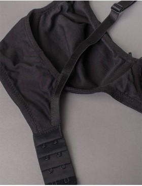 Хлопковый бюстгальтер без косточек Sielei NATURAL COTTON 1452 nero nero, Цвет: nero (черный), Размеры: 80B, изображение 8