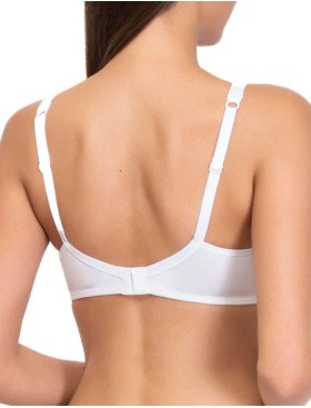 Хлопковый бюстгальтер без косточек Sielei NATURAL COTTON 1452 nero bianco, Цвет: bianco (белый), Размеры: 85C, изображение 2