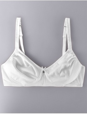 Хлопковый бюстгальтер без косточек Sielei NATURAL COTTON 1452 nero bianco, Цвет: bianco (белый), Размеры: 85C, изображение 7