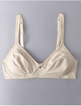 Хлопковый бюстгальтер без косточек Sielei NATURAL COTTON 1452 nero ecru melange, Цвет: ecru melange, Размеры: 80C, изображение 5