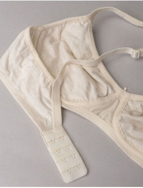 Хлопковый бюстгальтер без косточек Sielei NATURAL COTTON 1452 nero ecru melange, Цвет: ecru melange, Размеры: 80C, изображение 7