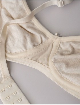 Хлопковый бюстгальтер без косточек Sielei NATURAL COTTON 1452 nero ecru melange, Цвет: ecru melange, Размеры: 80C, изображение 8