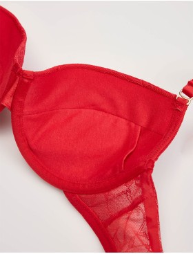 Бюстгальтер с пуш-ап вкладышами Esotiq CEST 43986 красный, Цвет: красный, Размеры: 70C, изображение 11